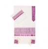Tallit Set 3 Piece Pink Designer Pattern Tallit on Sale