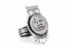 Coin ring with the Crown coin medallion on owl ahuva coin jewelry owl jewelry