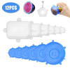 Universal 12pcs Reusable Silicone Stretch Lids Food Cover Universal 12pcs Reusable Silicone Stretch Lids Food Cover