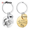 Personalized Stainless Steel Engraved  Customized Photo Keychain