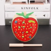 Early Education Interactive 3D Montessori Wooden Caterpillar Eats The Apple Toys For Kids