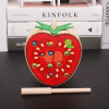 Early Education Interactive 3D Montessori Wooden Caterpillar Eats The Apple Toys For Kids
