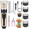 Rechargeable Low-Noise Hair Trimmer Grooming Kit for Pets