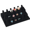 Black Velvet Ring Finger Jewelry Holder Showcase Display Stands