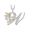 Lovely Crystal 26 letters Flower Fairy Necklaces for Women