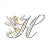 Lovely Crystal 26 letters Flower Fairy Necklaces for Women