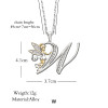 Lovely Crystal 26 letters Flower Fairy Necklaces for Women
