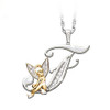 Lovely Crystal 26 letters Flower Fairy Necklaces for Women