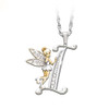 Lovely Crystal 26 letters Flower Fairy Necklaces for Women