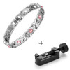Fashionable Shiny Crystal Stainless Steel Charm Chain & Link Bracelet for Women