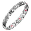 Fashionable Shiny Crystal Stainless Steel Charm Chain & Link Bracelet for Women