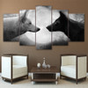 Black and White Wolves HD Print Painting Wall Art Pictures For Living Room