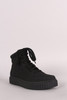 Nubuck Round Toe Lace Up High Top Creeper Sneaker