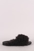 Bamboo Curly Shearling Fur Slide Sandal