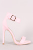 Suede Open Toe Ankle Strap Stiletto Heel Suede Open Toe Ankle Strap Stiletto Heel