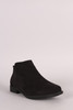 Bamboo Suede Flat Ankle Boots