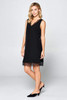 Black Mid Length Dress With Lace Detail