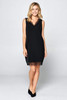 Black Mid Length Dress With Lace Detail