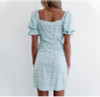 Off the Shoulder Plaid Mini Summer Dress Women