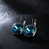 Asscher Cut Swarovski Elements Leverback Earrings