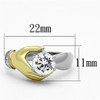 Women Stainless Steel Cubic Zirconia Rings TK1324