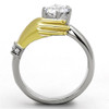 Women Stainless Steel Cubic Zirconia Rings TK1324