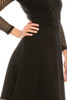 Adrianna Papell Day Crew Neck Long Sleeves Zipper Back Lace & Textured