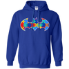 Autism Awareness Puzzle Pieces Bat - Adult