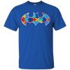 Autism Awareness Puzzle Pieces Bat - Adult