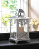 Silver Scrollwork Candle Lantern