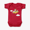 Cartoon Little Boy Operating Plane Designed Baby Bodysuits