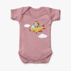 Cartoon Little Boy Operating Plane Designed Baby Bodysuits