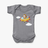 Cartoon Little Boy Operating Plane Designed Baby Bodysuits