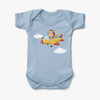 Cartoon Little Boy Operating Plane Designed Baby Bodysuits