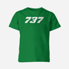 737 Flat Text Designed Children T-Shirts