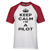 Keep Calm I'm a Pilot Designed Raglan T-Shirts