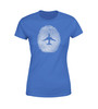Aviation Finger Print Designed Women T-Shirts