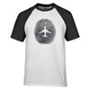Aviation Finger Print Designed Raglan T-Shirts