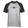 Boeing 717 Silhouette Designed Raglan T-Shirts