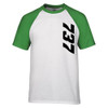 737 Side Text Designed Raglan T-Shirts