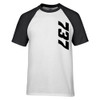 737 Side Text Designed Raglan T-Shirts