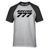 Boeing 777 & Text Designed Raglan T-Shirts