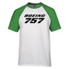 Boeing 757 & Text Designed Raglan T-Shirts