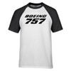 Boeing 757 & Text Designed Raglan T-Shirts