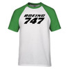 Boeing 747 & Text Designed Raglan T-Shirts