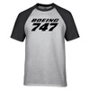 Boeing 747 & Text Designed Raglan T-Shirts