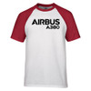 Airbus A380 & Text Designed Raglan T-Shirts