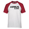 Airbus A340 & Text Designed Raglan T-Shirts