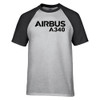 Airbus A340 & Text Designed Raglan T-Shirts