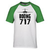 Boeing 727 & Plane Designed Raglan T-Shirts